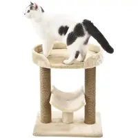 Famanu krabpaal met platform, beige - 45,7 x 35,6 x 55,9 cm