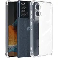Mayaxess , Schokbestendig Hoesje voor Motorola Edge 50 Fusion Versterkte Hoeken, Transparant