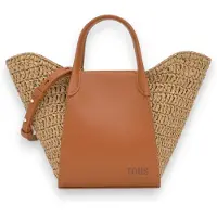 Tous Dames Tulp Raffia Camel Reiswieg Tas (OSFA), Beige, Casual 2002438944
