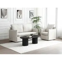 Vente-unique Salontafel van mdf - Zwart - LORIMILA