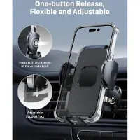 Famanu – Telefoonhouder voor auto ventilatie met dubbele haakbevestiging, universele smartphonehouder
