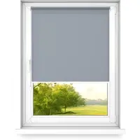 Time4blinds dag en nacht dubbel rolgordijn mini - raamrolgordijn dag en nacht - rolgordijn zonder boren - zonwering - rolgordijnen voor slaapkamers - 1000x1400mm – Grijs – Rechtszijdig