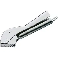 Famanu – RVS knoflookpers – professionele garlic press met lange hendel – duurzaam en makkelijk schoon te maken