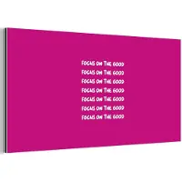 MuchoWow Aluminium schilderij 80x40 cm - Wanddecoratie metaal - Focus on the good - Roze - wit - Metalen muurdecoratie woonkamer - Decoratie industrieel - Foto op dibond - Industriële accessoires slaapkamer