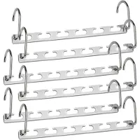 Famanu – Magische ruimtebesparende kleerhangers, set van 16 met 6 gaten en draaibare haken