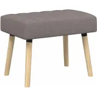 vidaXL Kanaalgeplooide Bank Taupe 60 x 40 x 45 cm Stof