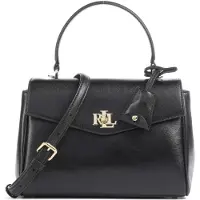 Ralph Lauren Dames Farrah kleine nappalederen tas zwart (OSFA), Casual, Klassiek, Leer 431P15611002
