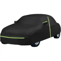 Famanu Autohoes, waterdicht, zonwering, autobeschermhoes, anti-kras, stof, weerbestendig, uv-bescherming, autodekzeil met ritssluiting en katoenen voering
