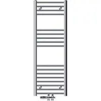 OEM Handdoekradiator, middenaansluiting, 400x1200 mm, chroom