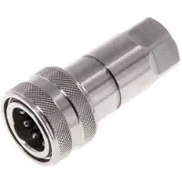 Tameson RVS DN 6.3 Hydraulische Koppeling Snelkoppeling G 1/4 inch Binnendraad ISO 7241-1 B D 14.2mm