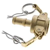 Tameson Camlock DN 15 (1/2'') Koppeling Messing met slangpilaar (13 mm) Type C MIL-C-27487