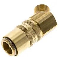 Tameson Messing DN 9 Tempereerkoppeling Snelkoppeling M16x1.5 Buitendraad Dubbele afsluiting 45-deg