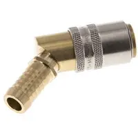 Tameson Messing DN 9 Tempereerkoppeling Snelkoppeling 13 mm Slangpilaar 45-deg