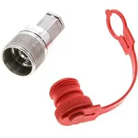 Tameson RVS DN 6.3 Hydraulische Koppeling Insteeknippel G 1/4 inch Binnendraad ISO 14541 D M24 x 2