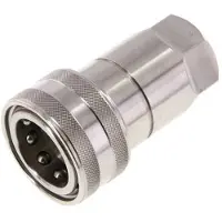 Tameson RVS DN 20 Hydraulische Koppeling Snelkoppeling G 3/4 inch Binnendraad ISO 7241-1 B D 31.4mm