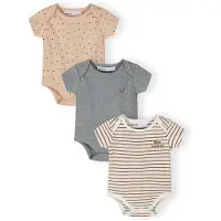 MINOTI Rompertje/body beige / grijs / wijnrood / wit
