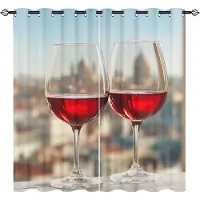 Famanu – Verduisterende gordijnen - inslagringen - voor slaapkamer - woonkamer - rood - 2 stuks - 245 x 140 cm (H x B)