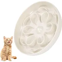 Famanu - Anti-schrokbak voor honden, hondenbak, grote honden om langzaam te eten, bloei, anti-schrokbak kat, antislip, slow feeder honden, vaatwasmachinebestendig, voerbak voor katten en puppy's (wit)