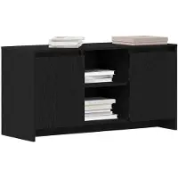 vidaXL TV Kast 102 x 37,5 x 52,5 cm Zwart Eiken Bewerkt hout