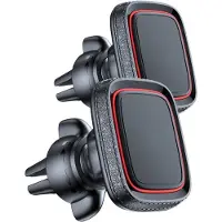 Famanu – Magnetische telefoonhouder voor auto ventilatierooster, set van 2, sterke magneten, 360 graden draaibaar