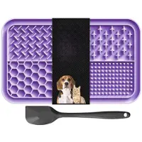 Famanu – Vierkante likmat met zuignappen, slow feeder voor honden en katten, geschikt voor yoghurt en snacks