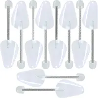 Famanu – Set van 5 kledinghangers van gerecycled kunststof - brede haken - antislip afwerking - beige - duurzaam en milieuvriendelijk