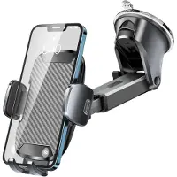 Famanu Houder voor mobiele telefoon, voor in de auto, superzuigkracht, zuignap voor dashboard/voorruit/bureau, 360 graden rotatie, universeel