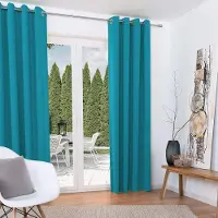 Famanu – Blackout Gordijnen Verduisterend Set van 2 Blackout Curtains met Ringen - Verduisterende Gordijnen - Amelie Nora - Turquoise