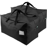 Famanu - Pack van 2, grote maat reizen plunjezakken voor vakantie, zakenreis, bewegende organisatortassen, go-to-school, RV reisbagage tassen, zwart