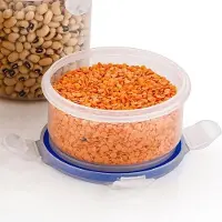 Markenlos – 6 stuks ronde voedselcontainers met clipslot, 600 ml, lekvrij en stapelbaar voor fruit en y