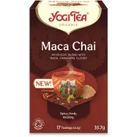 Raw Organic Maca Chai - Biologische Kruidenthee met Maca, Kaneel en Gember voor Een Krachtige en Verwarmende Chai-ervaring - Tray van 6 Stuks
