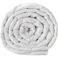 Famanu zomerdekbed, 135 x 200 cm, met microvezelvulling, ademend en zacht – Wit