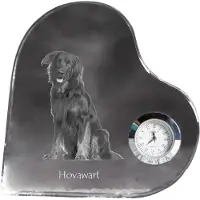 Art-Dog Hovawart - kristallen klokken met een foto van een hond, wandplanken met klokken in hartvorm, gepersonaliseerde staande klokken van het merk