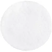 Famanu – Pluizige hoogpolige badmat rond in verschillende kleuren en maten Badtapijt van zachte microvezels - antislip en wasbaar Douchemat 90 cm Kleur: wit