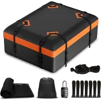 Famanu - Dakkoffer auto, dakbagagedragertas, opvouwbare dakkoffer, met antislipmat en bagageslot, voor voertuigen met/zonder bagagedrager, bagagetransport, bestelwagens, SUV's (112 x 86 x 43 cm)