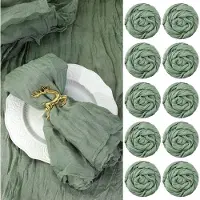 Famanu – Set van 100 gaas kaasdoek servetten van 45x45 cm in saliegroen, ideaal voor rustieke tafeldecoratie bij bruiloften en feesten