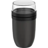 Mepal Ellipse lunchpot XL 750 ml + 300 ml – Nordic black - Mueslibeker to go - Yoghurtbeker to go