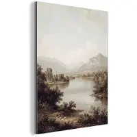 MuchoWow Aluminium schilderij 60x80 cm - Wanddecoratie metaal - Klassiek - Landschap - Sereen - Metalen muurdecoratie woonkamer - Decoratie industrieel - Foto op dibond - Industriële accessoires slaapkamer
