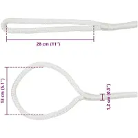 vidaXL Boottouw 12 mm 12 m Wit Polyester