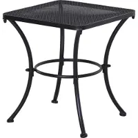 Outsunny Tuintafel Bijzettafel Metaal Zwart