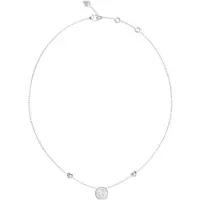 GUESS halsketting G Talisman 16-18" Pearly G Coin Necklace Rhodium zilverkleurig