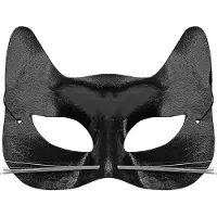 Widmann Zwart katten oogmasker