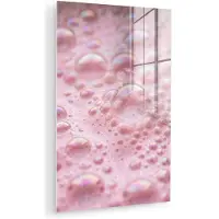 MuchoWow Glasschilderij 120x180 cm - Schilderij acrylglas - Schuim - Structuur - Roze - Foto op glas - Muurdecoratie woonkamer - Wanddecoratie slaapkamer - Schilderijen