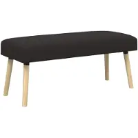 vidaXL Bank Effen Zwart 110 x 40 x 46 cm Bouclé