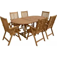 Axi Marzi/Nuria 180-240 cm Dining Tuinset 7-delig Teak - Uitschuifbaar