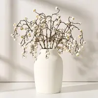 Famanu – Keramische rustieke boerderij bloemenvaas, boho terracotta vaas voor huisdecoratie, woonkamer en tafel