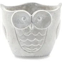 Famanu – Decoratieve plantenbak in uilvorm - ovaal model - kweek- en bloempot voor binnen en buiten - hoogte 14 cm