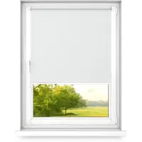 Time4blinds - Verduisteringsrolgordijn Zonder Boren - Verduisteringsrolgordijn, Rolgordijn Verduistering - 3 Soorten Montage, Zilveren Thermische Coating - Arctisch wit, 1300x2500mm, Rechts