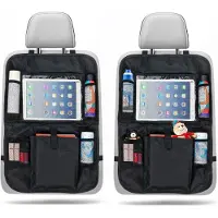 Markenlos Auto-organisator set, 2 stuks - Nylon rugleuningbeschermers met grote opbergruimte
