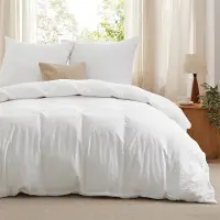Famanu – Dekbedovertrekset 230 x 220 cm microvezel wit Oeko-Tex